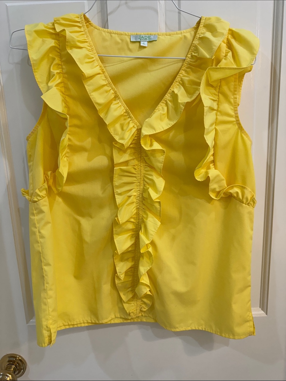 Jade Bright Yellow Ruffle V-Neck Camisole